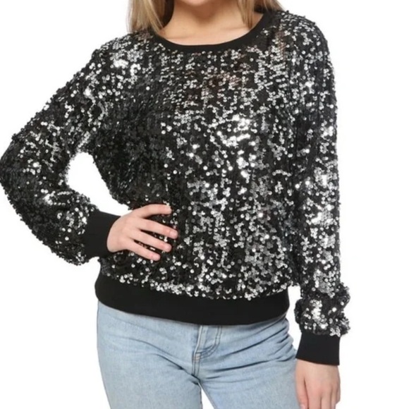 Zara Other - Zara Girls Gray Sequin Sweater 7
